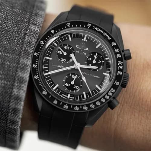 Niziruoup Watch Band for Omega Swatch Rolex 22mm | Curved No Gap Silicone Rubber Strap thumbnail 5