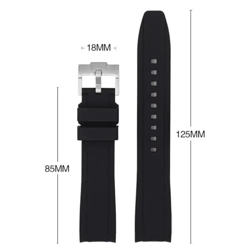 Niziruoup Watch Band for Omega Swatch Rolex 22mm | Curved No Gap Silicone Rubber Strap thumbnail 9