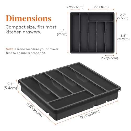Lifewit Silverware Organizer with Lid, 12.6x11.8, Dust-Free Storage, BPA-Free, Modern Design thumbnail 4