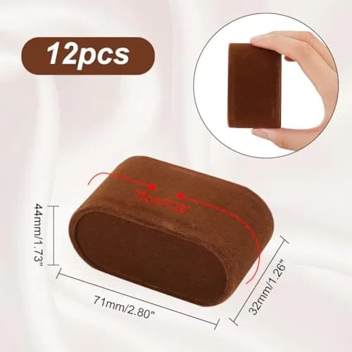 PH PandaHall 12pcs Velvet Bracelet Pillows 1.3x2.8x1.7 in | Jewelry Display Support thumbnail 2