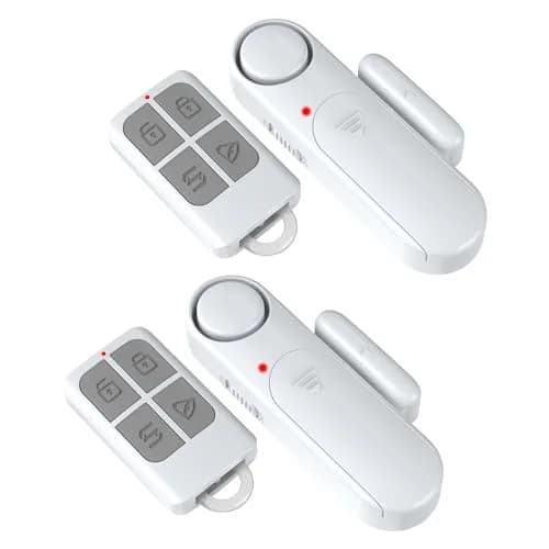 METAK 2-Pack Door and Window Alarm with Remote | Loud 120dB Alerts for Home Security thumbnail 1