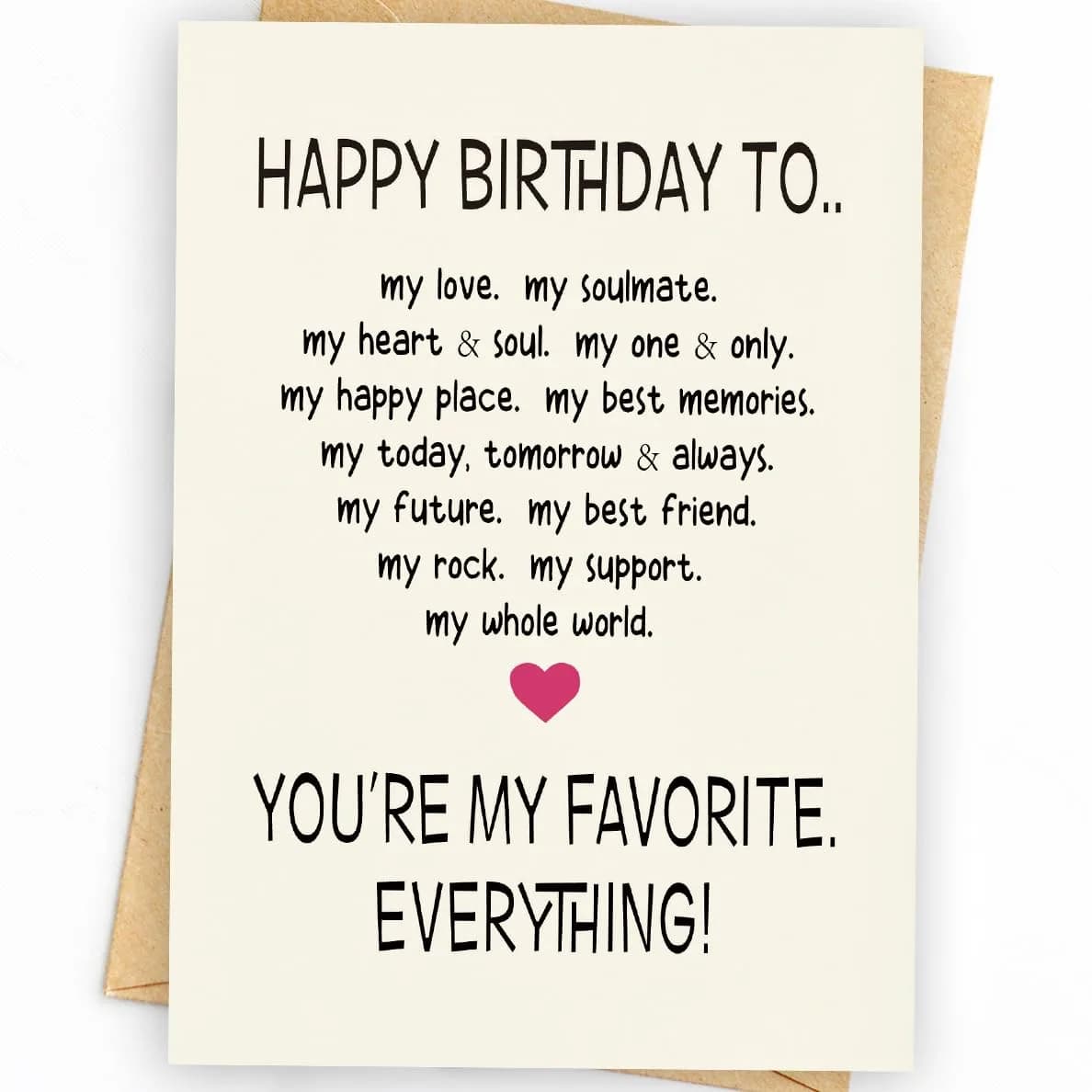 WowBefun Funny Birthday Card for Husband Boyfriend Him | 12.7 x 17.8 cm (5x7 Inch) - main product image