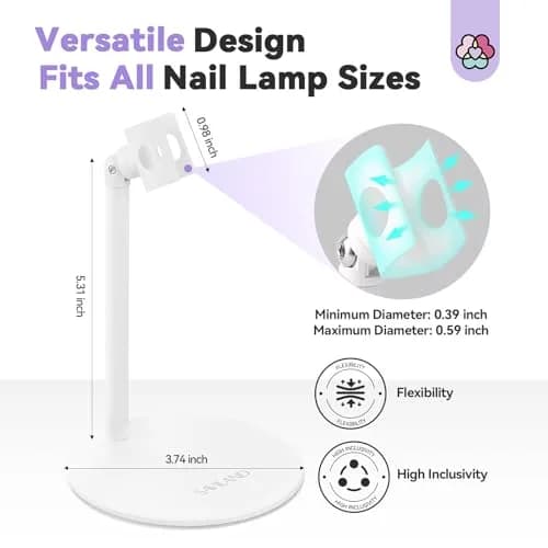 SAVILAND 360° Adjustable Magnetic UV Nail Lamp Stand | Hands-Free Curing for Gel Nails thumbnail 2