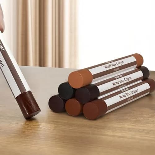 Boncart Wood Filler Sticks, 6 Colors Wood Wax Crayons | Repair Scratches, Scuffs, Cracks, and Holes on Wood Furniture, Floors, Cabinets, Tables, and Doors thumbnail 1