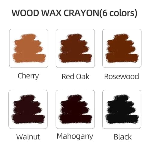 Boncart Wood Filler Sticks, 6 Colors Wood Wax Crayons | Repair Scratches, Scuffs, Cracks, and Holes on Wood Furniture, Floors, Cabinets, Tables, and Doors thumbnail 2