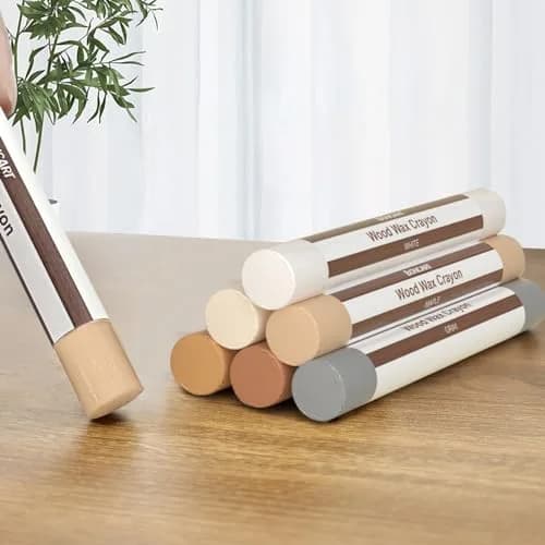 Boncart Wood Filler Sticks, 6 Colors Wood Wax Crayons | Easy Repair Scratches, Scuffs, Cracks & Holes on Furniture, Floors, Cabinets, Tables, Doors thumbnail 1
