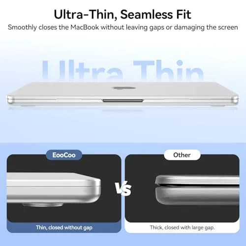 EooCoo Case for MacBook Air 13.6 Inch | Matte Clear, Slim & Protective (70-120 chars) thumbnail 5