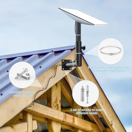 Arinster Starlink Short Wall Mount Kit for Gen 2 Dish | 1.05 kg (2.3 lb) Steel Bracket thumbnail 5