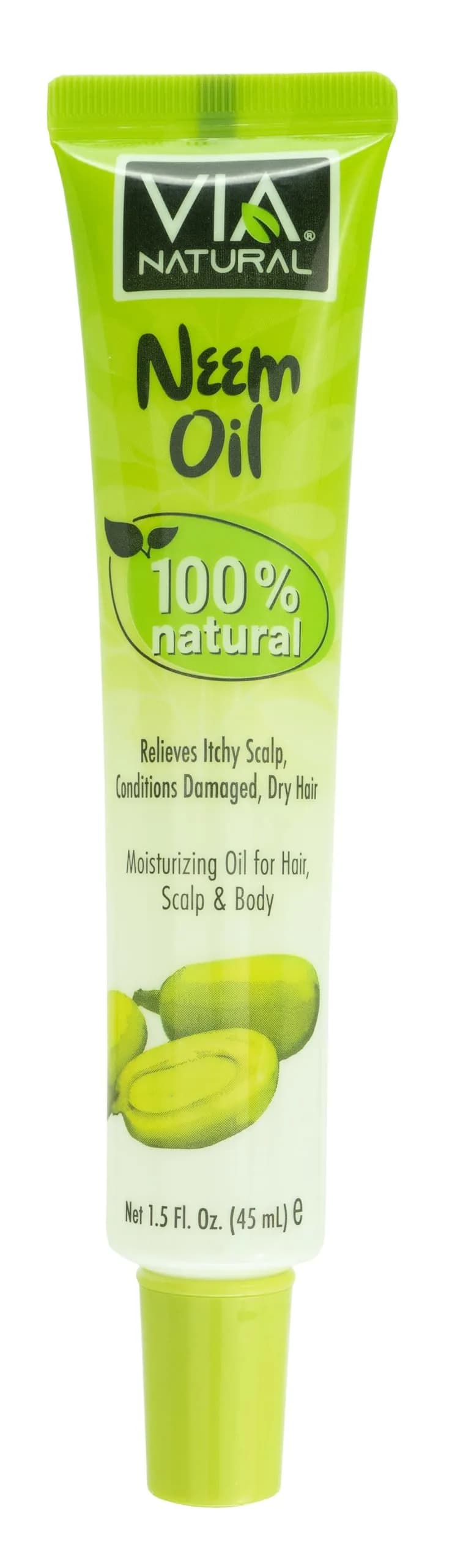 Via Natural Neem Oil 1.5 Fl Oz | Moisturizing Skin & Hair Care Oil - main product image