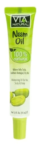 Via Natural Neem Oil 1.5 Fl Oz | Moisturizing Skin & Hair Care Oil thumbnail 1