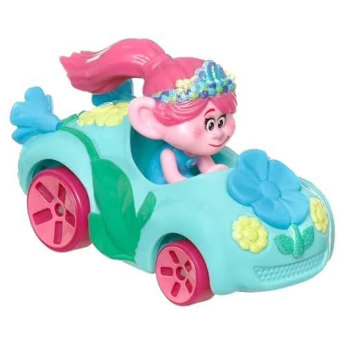 Hot Wheels RacerVerse Trolls Poppy Die-Cast Toy Car 1:64 Scale | ASTM-Tested for Ages 3+ thumbnail 2