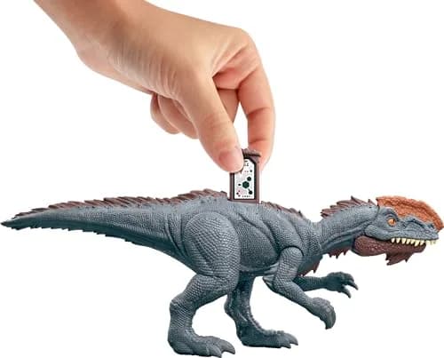 Mattel Jurassic World Strike Attack Dinosaur Toy with Single-Strike Action & Movable Joints | 7-inch Monolophosaurus Action Figure for Kids thumbnail 4