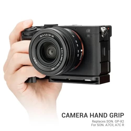 JJC Black Camera Hand Grip for Sony A7CII A7CR | Arca-Type Quick Release Plate & AirTag Compartment thumbnail 7
