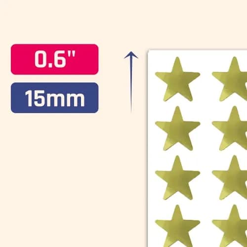 TownStix Gold Foil Star Metallic Stickers 4000 Pack | Bulk Craft Supplies thumbnail 2