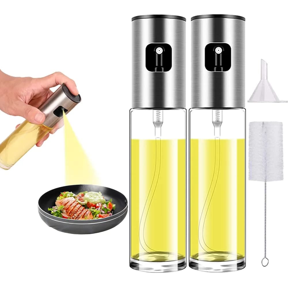 Wayeept Olive Oil Sprayer for Cooking Oil 100 ml | Refillable Mini Bottle for BBQ & Baking