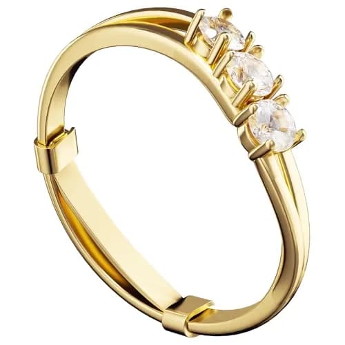 ELETIUO 9 Pack Filled Metal Ring Guard, Invisible Ring Size Adjuster Set for Loose Rings, Ring Guard, Ring Sizer, Fit for Men and Women Rings, Golden thumbnail 1