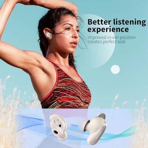 WOFRO White Headphone Earpad | Anti-Slip Silicone Ear Tips for Bose QC Earbuds II & Ultra (3 Pairs, S/M/L) thumbnail 4