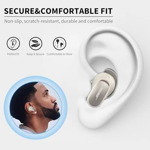 WOFRO White Headphone Earpad | Anti-Slip Silicone Ear Tips for Bose QC Earbuds II & Ultra (3 Pairs, S/M/L) thumbnail 3
