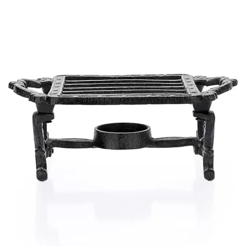 Sumnacon Cast Iron Tea Warmer with Tealight Candle Holder | Vintage Tea Pot Heater for Office & Party thumbnail 1