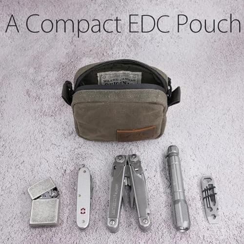 diodrio Waxed Canvas Belt Pouch Small | Water Resistant EDC Bag for Men & Women thumbnail 4