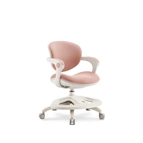 2xhome Kids Desk Chair with Rotating Footrest | Adjustable Seat & Lumbar Support, Pink thumbnail 1