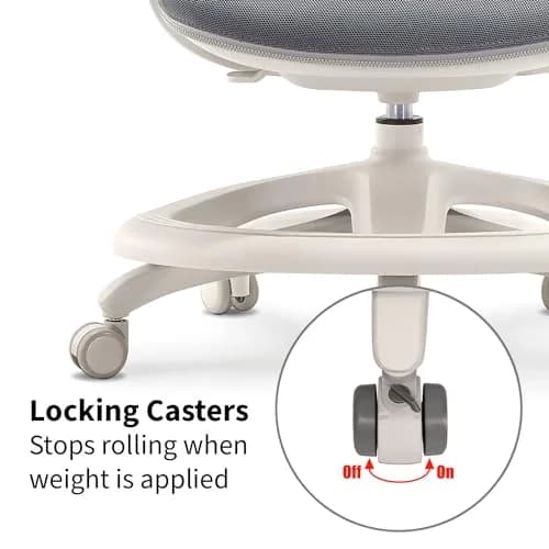 2xhome Kids Ergonomic Desk Chair with Adjustable Cushioned Seat and Back, 20in (51cm) x 14in (36cm) x 33in (84cm) | Supportive & Adjustable thumbnail 5