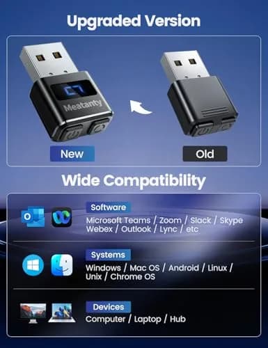 meantanty Metal Tiny Mouse Jiggler Blue | Undetectable USB Mover with 3 Modes & LED Screen thumbnail 6