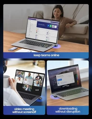 meantanty Metal Tiny Mouse Jiggler Blue | Undetectable USB Mover with 3 Modes & LED Screen thumbnail 7
