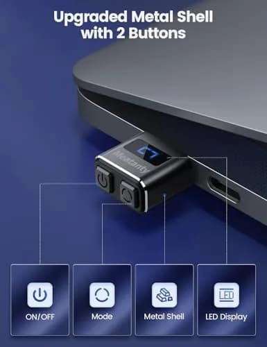 meantanty Metal Tiny Mouse Jiggler Blue | Undetectable USB Mover with 3 Modes & LED Screen thumbnail 2