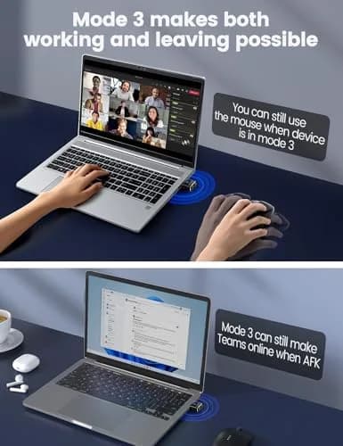 meantanty Metal Tiny Mouse Jiggler Blue | Undetectable USB Mover with 3 Modes & LED Screen thumbnail 4