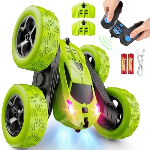 QUNREDA Stunt RC Car 16.0 cm (6.3 inches) | Double-Sided 360° Rotating Toy for Kids Ages 6-12 thumbnail 1