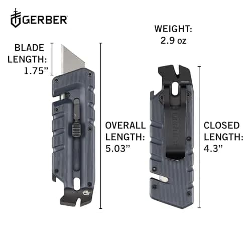 Gerber Prybrid Utility Knife Multitool 8-in-1 with Pry Bar & Bottle Opener, Blue thumbnail 6