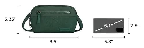 Travelon Anti-Theft Metro Convertible Small Crossbody Bag | RFID & Locking Zippers thumbnail 3