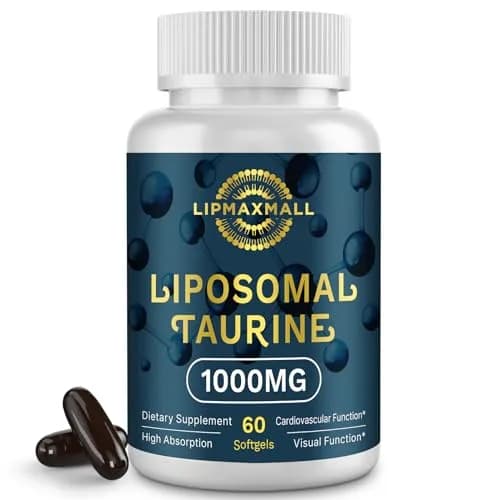 lipmaxmall Liposomal Taurine Supplement 1000mg | High Absorption Amino Acid for Heart, Nerve, Brain, Visual thumbnail 1