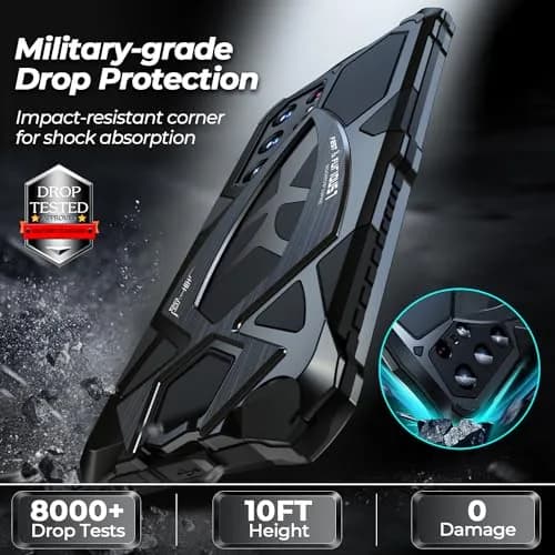 Lunivop Metal Heavy Duty Case for Samsung Galaxy S24 Ultra (2024) | Military Grade Protection thumbnail 6