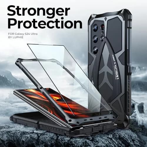 Lunivop Metal Heavy Duty Case for Samsung Galaxy S24 Ultra (2024) | Military Grade Protection thumbnail 7