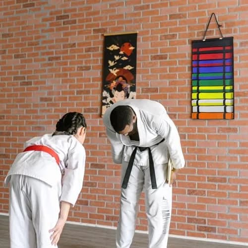 SANJHFF Karate Belt Display Rack Holds 12 Belts | Wall-Mount Martial Arts Organizer thumbnail 7
