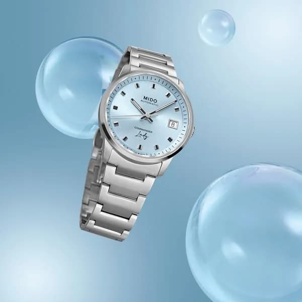 MIDO Commander Lady - Swiss Automatic Watch for Women - Blue Dial - 35mm Stainless Steel Case thumbnail 10