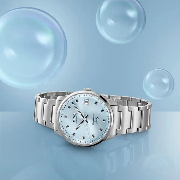 MIDO Commander Lady - Swiss Automatic Watch for Women - Blue Dial - 35mm Stainless Steel Case thumbnail 5