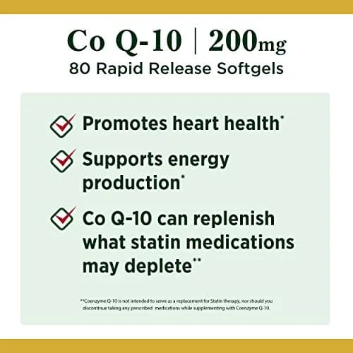 Nature's Bounty CoQ10 200mg Rapid Release Softgels, 240 Count thumbnail 3