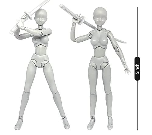 Haniforever Female Art Mannequin Figure 12.7 cm (5 in) | Poseable Model for Drawing & Sketching thumbnail 6