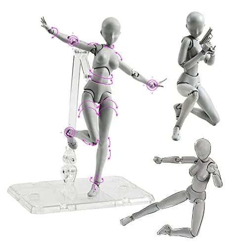 Haniforever Female Art Mannequin Figure 12.7 cm (5 in) | Poseable Model for Drawing & Sketching thumbnail 5