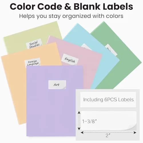 Sooez 7-Pack Plastic Folders with Pockets, Pastel Colors, 2-Pocket Folder Bulk, 29.59 cm x 24.61 cm (11.65"L x 9.45"W) | Acid-Free, Tear-Resistant, Heavy Duty thumbnail 2