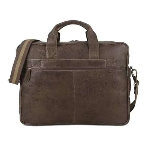 KomalC 16 Inch Leather Laptop Messenger Bag for Men & Women, Office Satchel | Premium Buffalo Leather Briefcase thumbnail 5