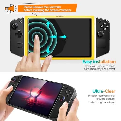 ivoler Ultra HD Clear Screen Protector for Lenovo Legion Go 8.8'' | Tempered Glass 2-Pack with Alignment Frame thumbnail 6