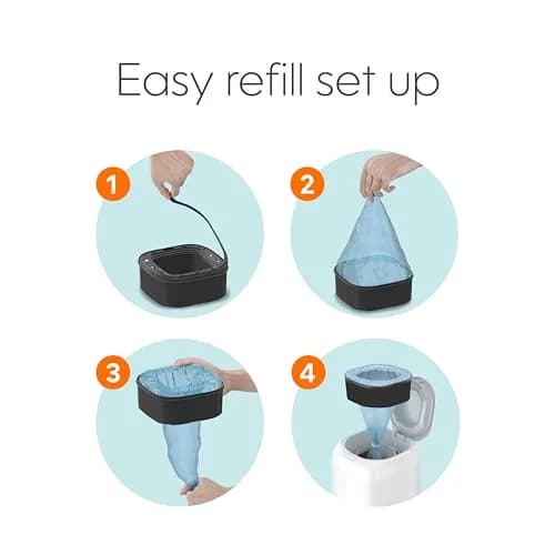 Diaper Genie Jumbo+ Square Refill 1080 Count | Odor-Locking, Compatible with Diaper Genie Pails thumbnail 5
