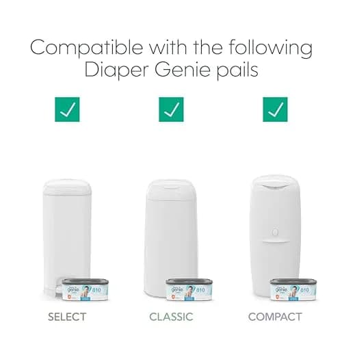 Diaper Genie Jumbo+ Square Refill 1080 Count | Odor-Locking, Compatible with Diaper Genie Pails thumbnail 3