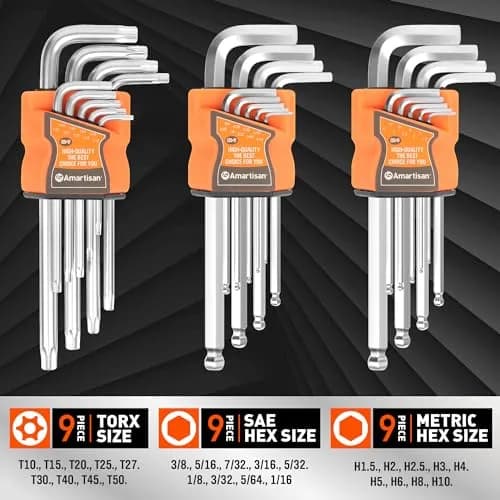 Amartisan 175-Piece Magnetic Screwdriver Set with Plastic Racking & Tools | 6150 Cr-V Steel Shafts thumbnail 7