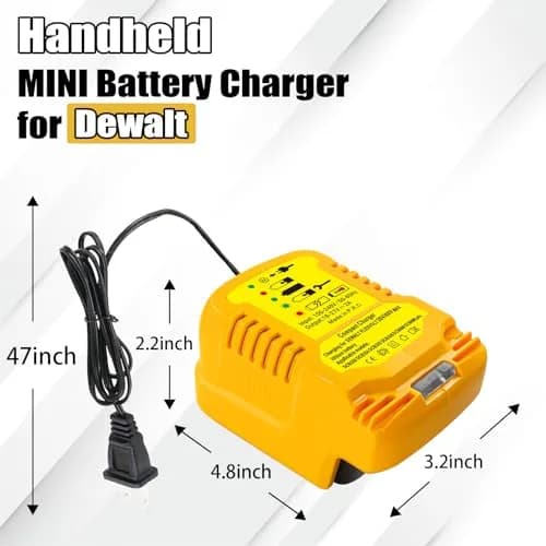 TPDL Mini Portable DCB112 Charger for Dewalt 20V/60V MAX Batteries | Compact 2A Output, 100-240V Input thumbnail 6