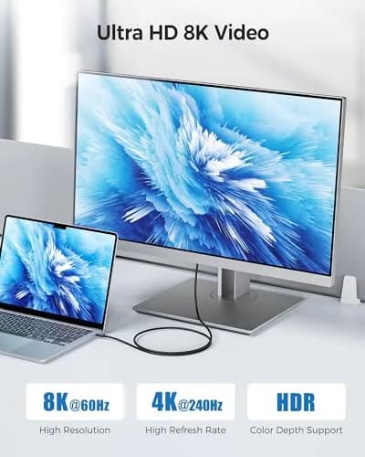 Cable Matters 40Gbps Thunderbolt 4 Cable, 0.3m (1ft) | Intel Certified USB4 Cable thumbnail 3